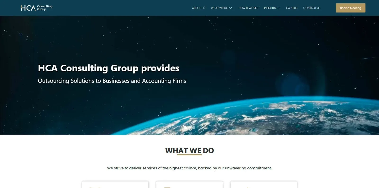 HCA Consulting Group website as delivered