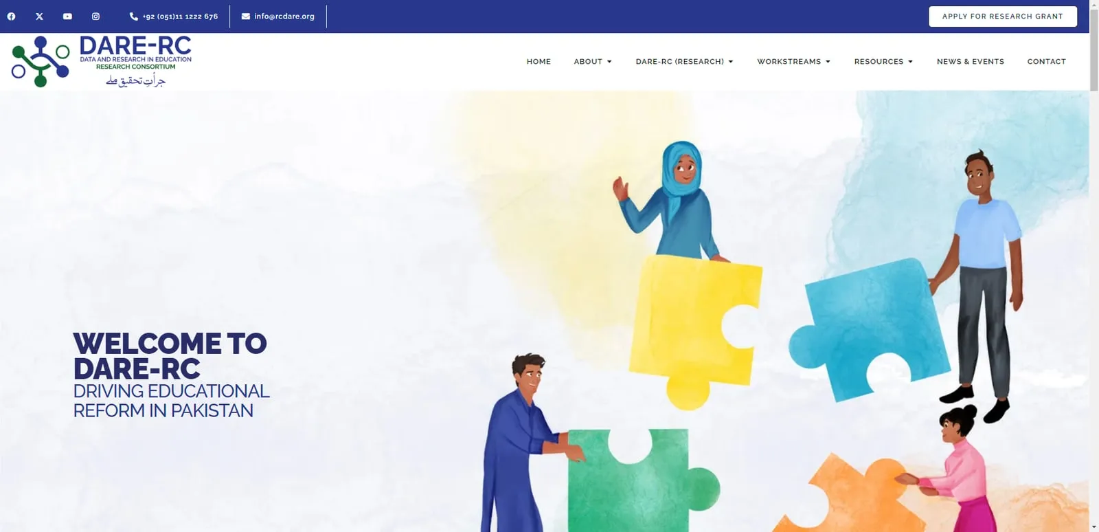 DARE-RC website as delivered