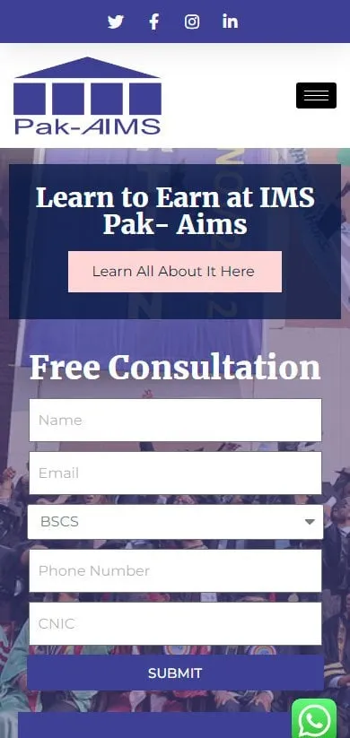 Pak-AIMS — mobile view
